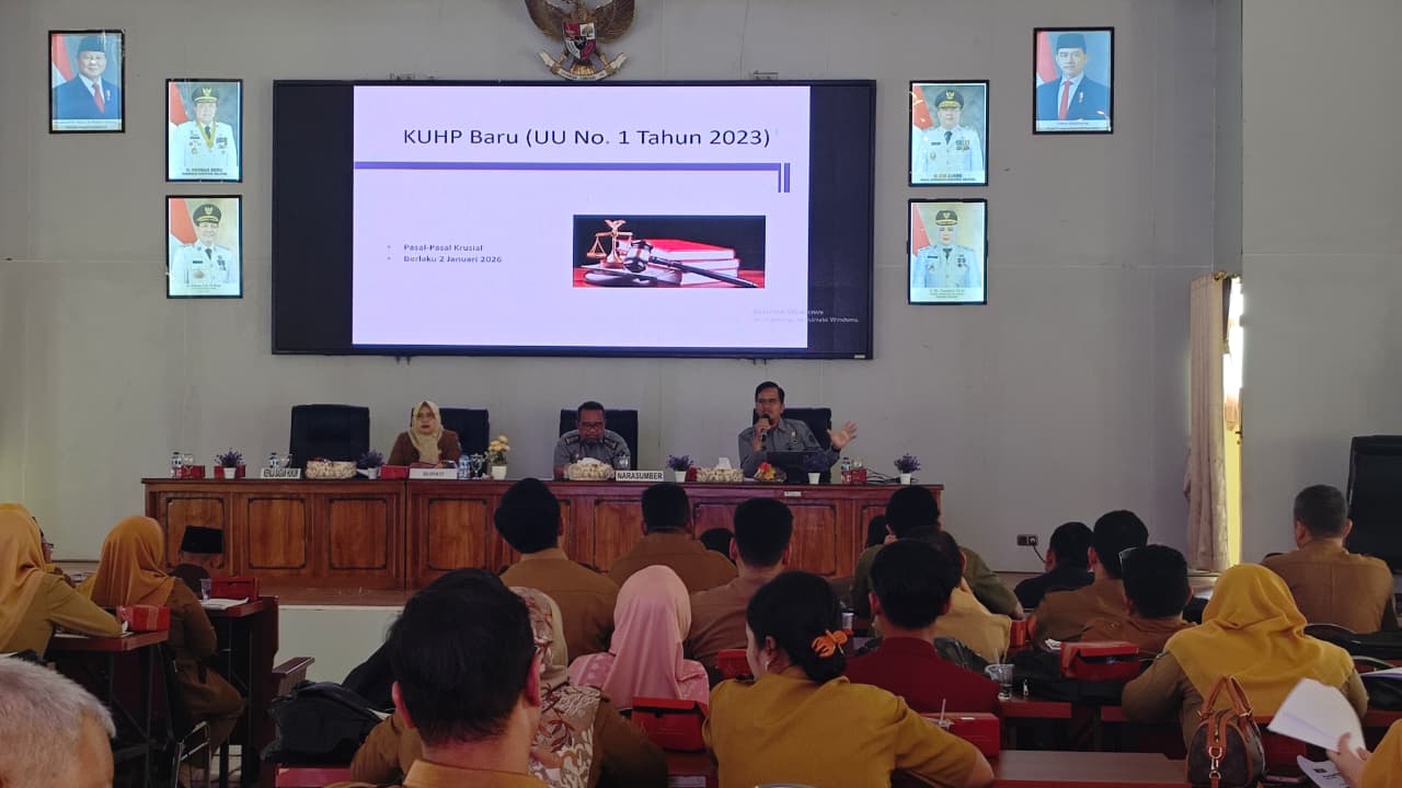 Kanwil Kemenkum Sumsel Sosialisasikan KUHP Baru di Kabupaten Muara Enim