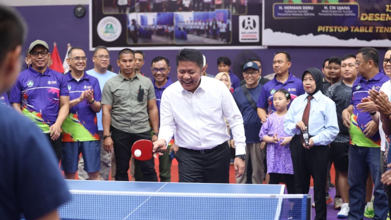 Gubernur Herman Deru Buka Kejuaraan Tenis Meja HDCU Open, Dorong Lahirnya Atlet Berprestasi Sumsel.