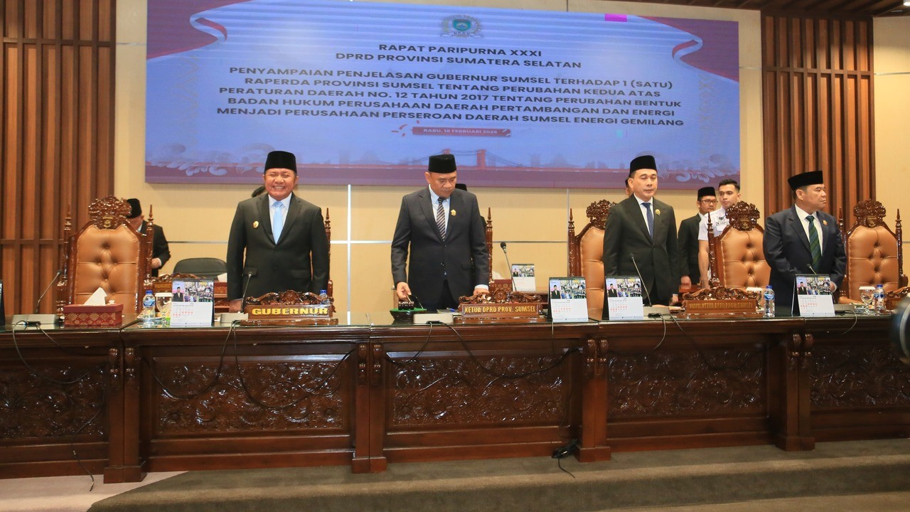 Dukung Proyek Strategis Nasional, Gubernur Ajukan Perubahan Raperda PT Sumsel Energi Gemilang
