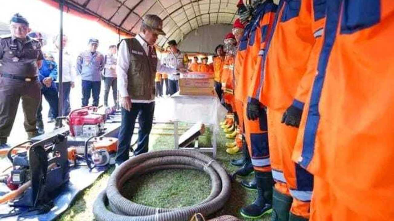 Wabup Ogan Ilir Pimpin Apel Kesiapsiagaan Bencana Asap Karhutla 2025