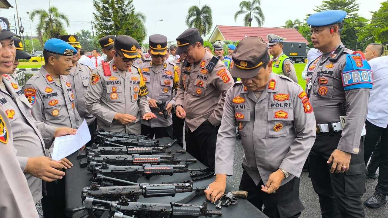 Hindari Penyalahgunaan Senpi, Polres Prabumulih Lakukan Pemeriksaan Berkala