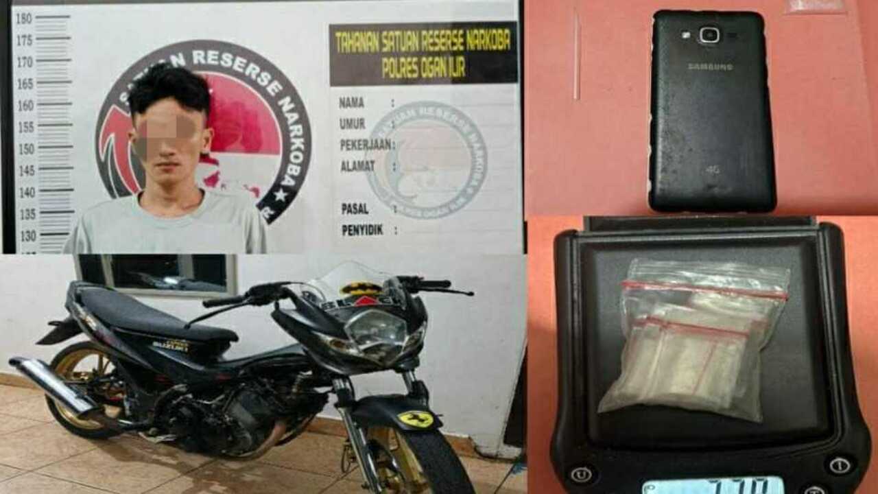 Polres Ogan Ilir Tangkap Pengedar Shabu di Tanjung Raja Utara, Satu Pelaku Kabur