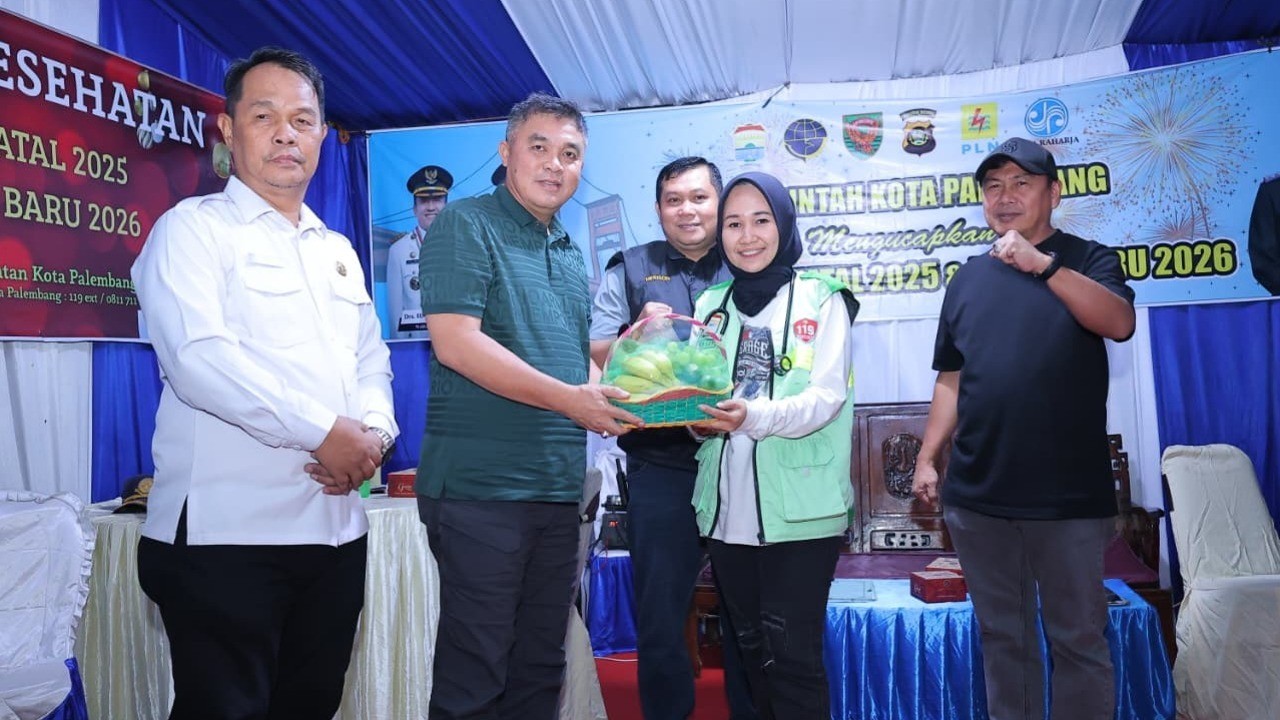 Sekda Kota Palembang Tinjau Langsung Pos Pengamanan Nataru, 300 Personel Gabungan Dikerahkan Jaga Kondusifitas