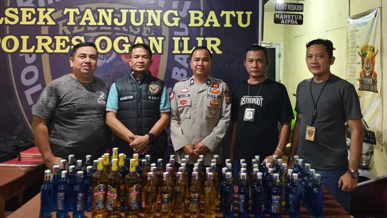 Polsek Tanjung Batu Sita 68 Botol Miras di Bulan Ramadhan 