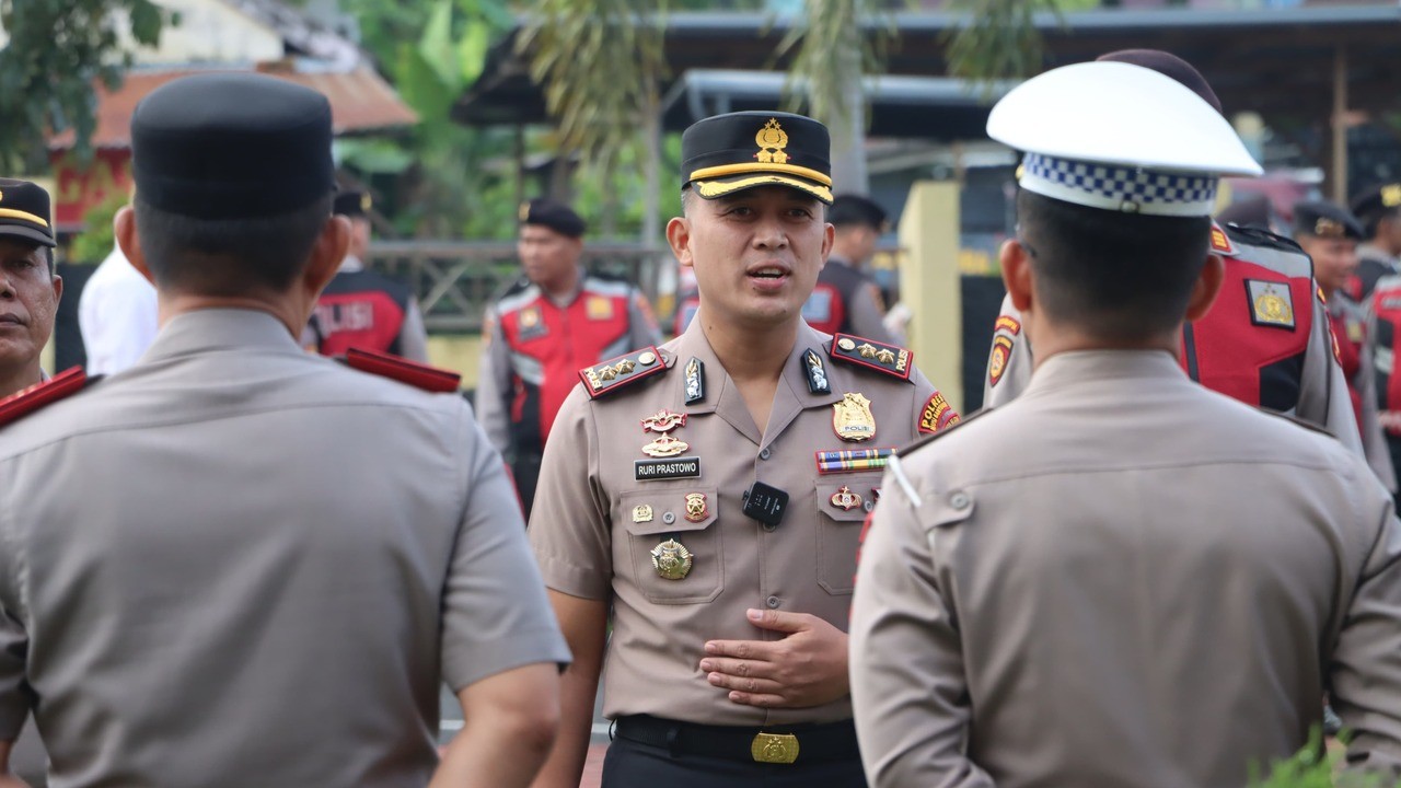 Kapolres Muba AKBP Ruri Prastowo Pimpin Apel Perdana, Tekankan Pelayanan Amanah dan Harkamtibmas