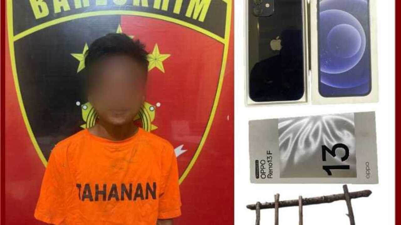 Pelaku Curat di Babat Toman diamankan