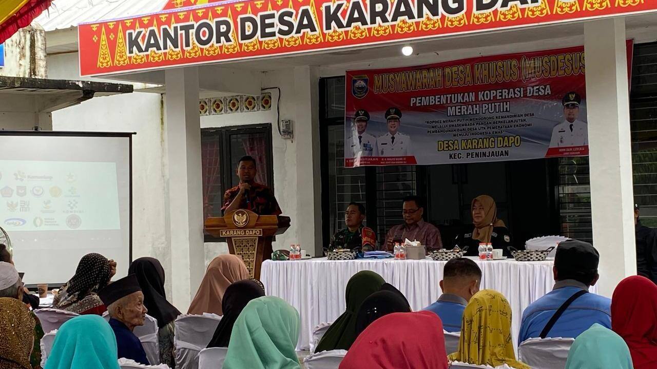 Desa Karang Dapo Bentuk Koperasi Merah Putih