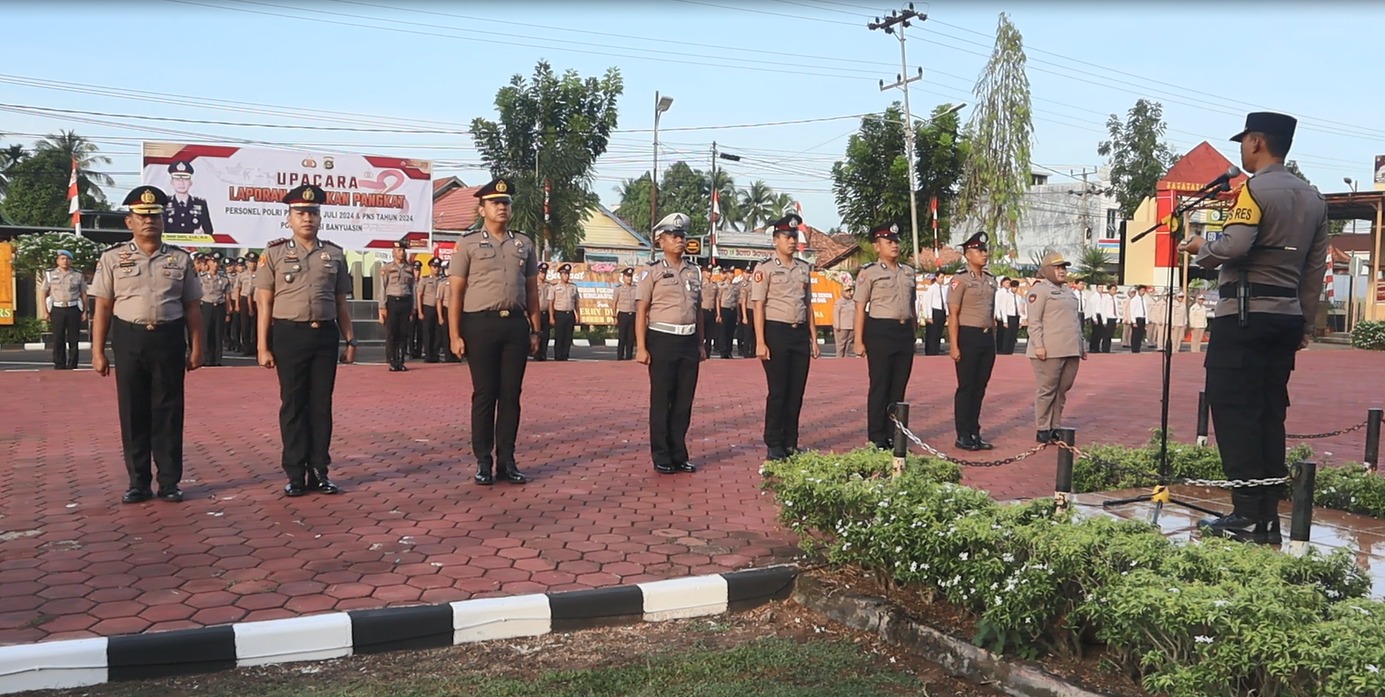 53 Anggota Polres Muba Naik Pangkat 