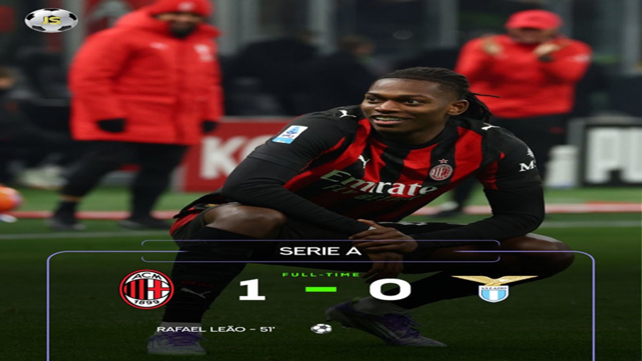 Hasil Liga Serie A Italia: AC Milan Kalahkan Lazio 1-0.