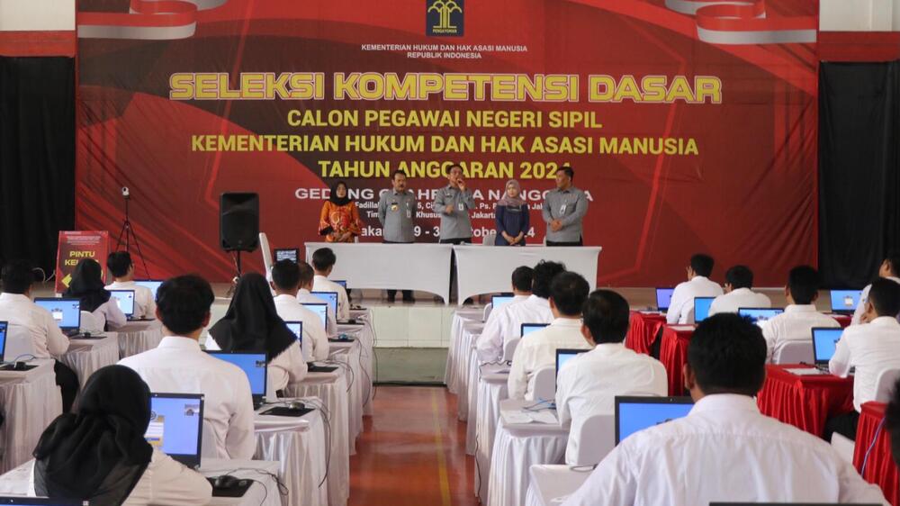 Sekjen Kemenkumham Ajak Peserta SKD CPNS untuk Memberikan Usaha Terbaik 