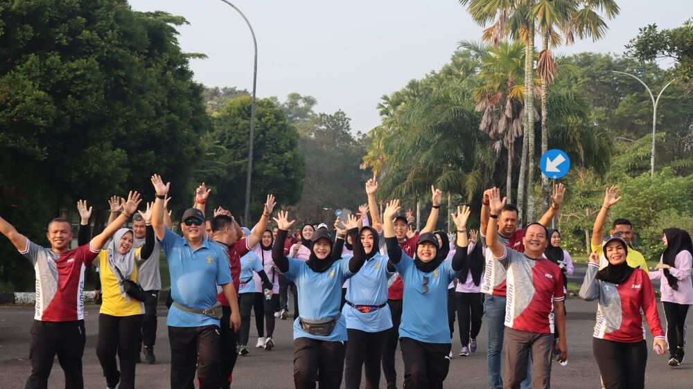  Ratusan Pegawai Kemenkumham Sumsel Ikuti Jalan Santai di Jakabaring Sport City