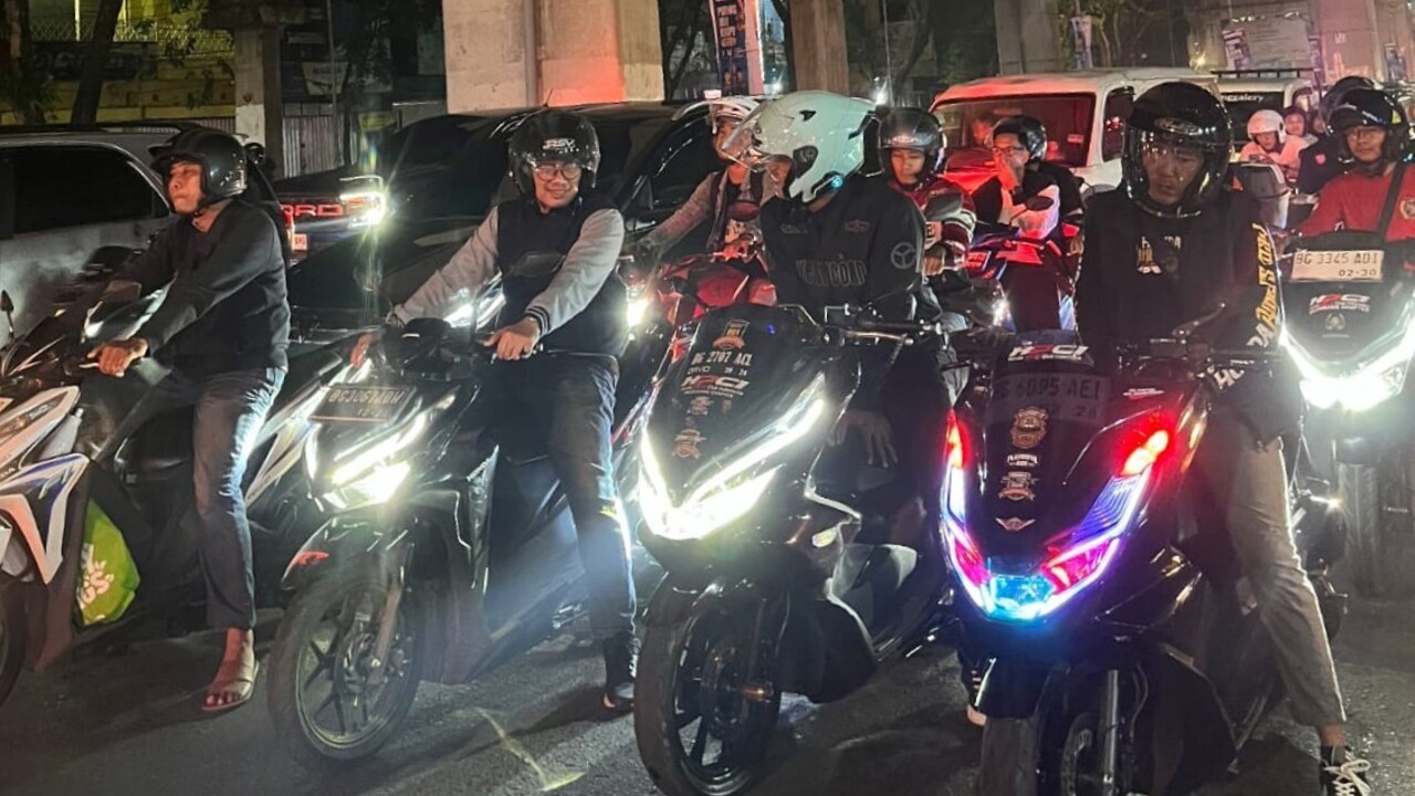 Astra Motor Sumsel Ajak Komunitas Honda Rasakan Sensasi Nocturnity Riding di Palembang