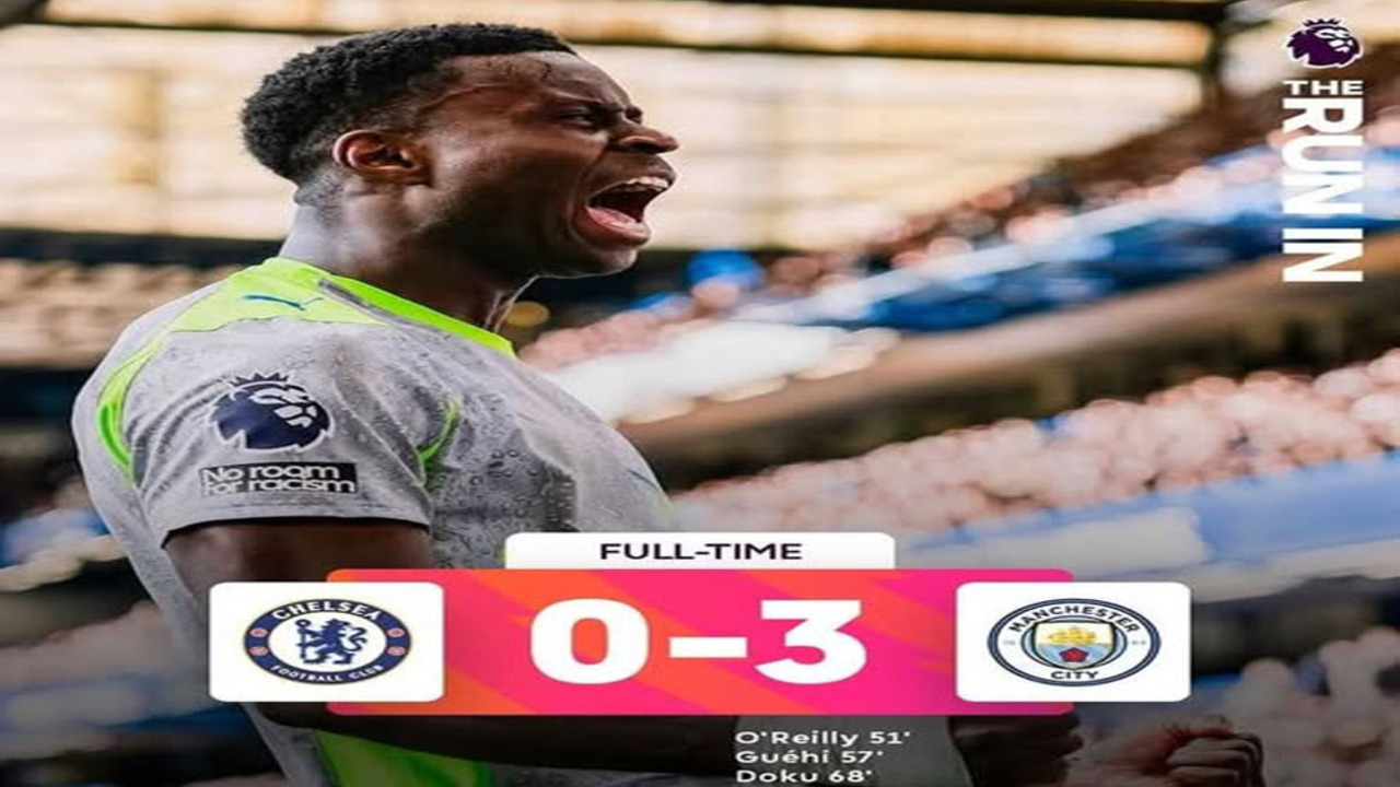 Hasil Liga Premier Inggris: Chelsea Dipermalukan Manchester City 0-3!
