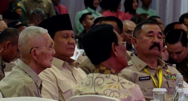Halal Bihalal Purnawirawan TNI AD, Presiden Prabowo Duduk Semeja dengan Try Sutrisno