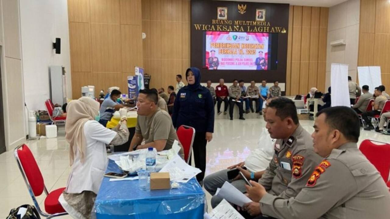 Deteksi Dini Gangguan Kesehatan, Polres OKU Gelar Pemeriksaan Berkala