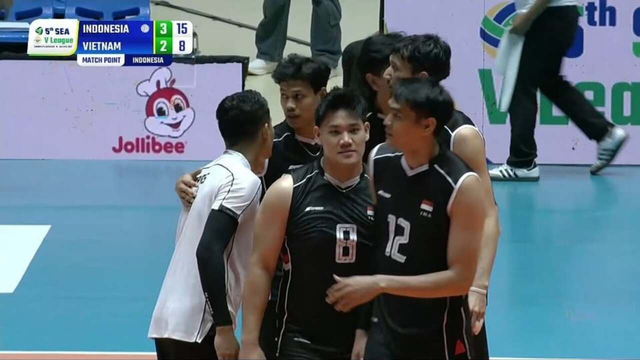 SEA V League 2025: Indonesia Tekuk Vietnam 3-2, Peluang Juara Kini Bergantung Tim Lain