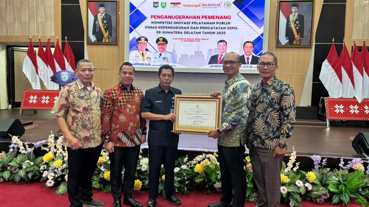 Disdukcapil Muba Raih Top 3 Inovator Inovasi Pelayanan Publik Tingkat Provinsi