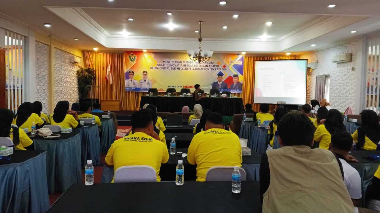 30 Pemuda Muara Enim Ikuti Pelatihan Konten Kreator