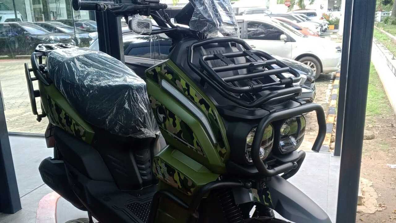 Tyranno e-Motor Indomobil Borneo Green: Motor Listrik Tangguh dengan Desain Loreng Tentara.