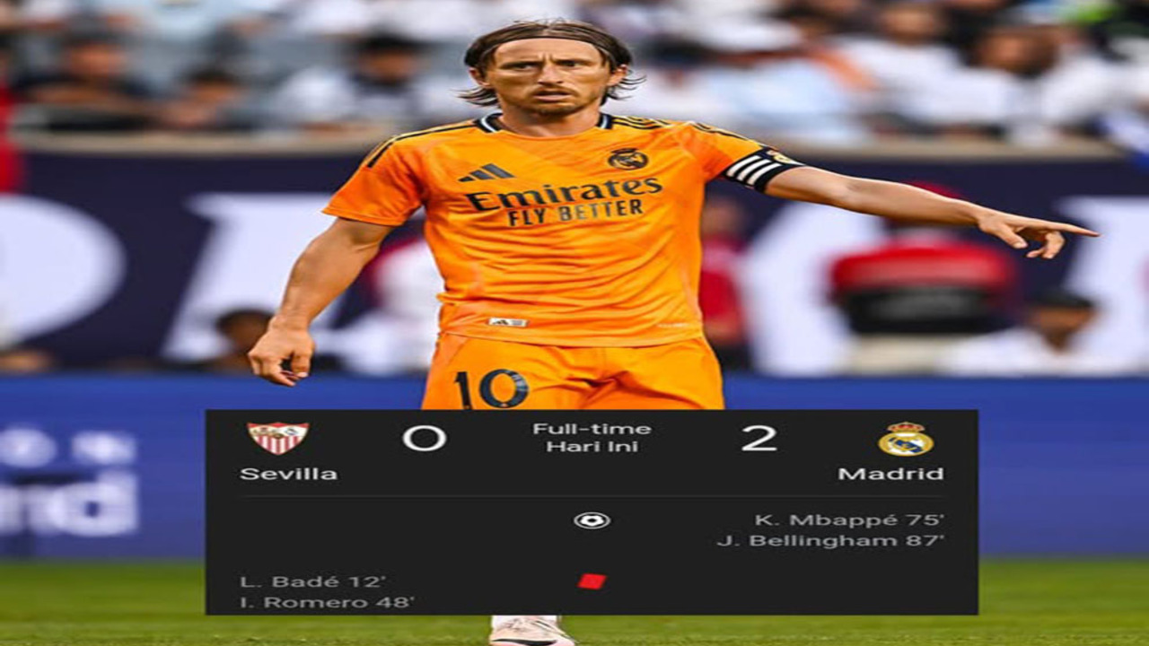 Drama 2 Kartu Merah! Sevilla Takluk 0-2 dari Real Madrid