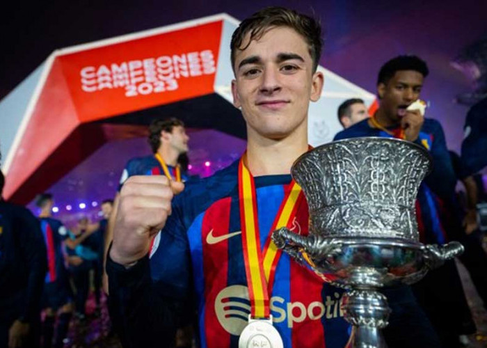 Gavi Tampil Menawan, Barcelona Juara Piala Super Spanyol 2023