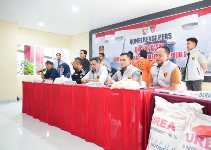 Polda Sumsel Bongkar Sindikat Penyelewengan 10 Ton Pupuk Subsidi di Muara Enim