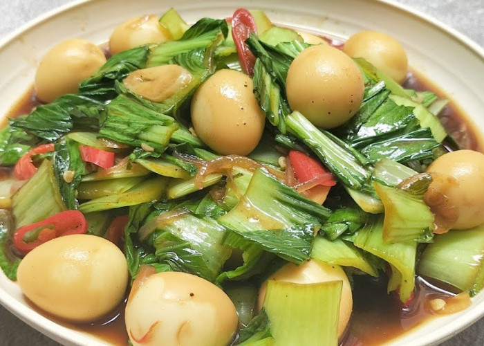 Pakcoy Telur Puyuh Bawang Putih, Menu Sederhana yang Kian Digemari Pecinta Kuliner Sehat