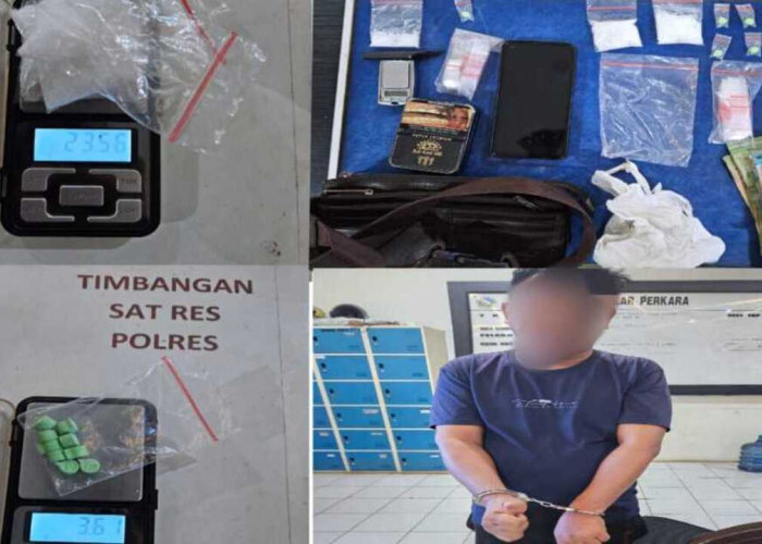 Duduk dipinggir Jalan Pengedar Narkoba ditangkap, Ini Barang Bukti yang diamankan