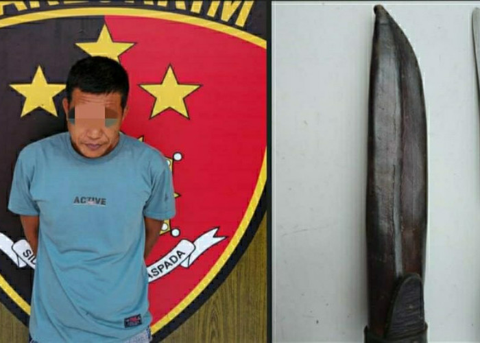 Pria Bawa Pisau Tanpa Izin Diamankan Polisi di Indralaya, Ternyata Residivis