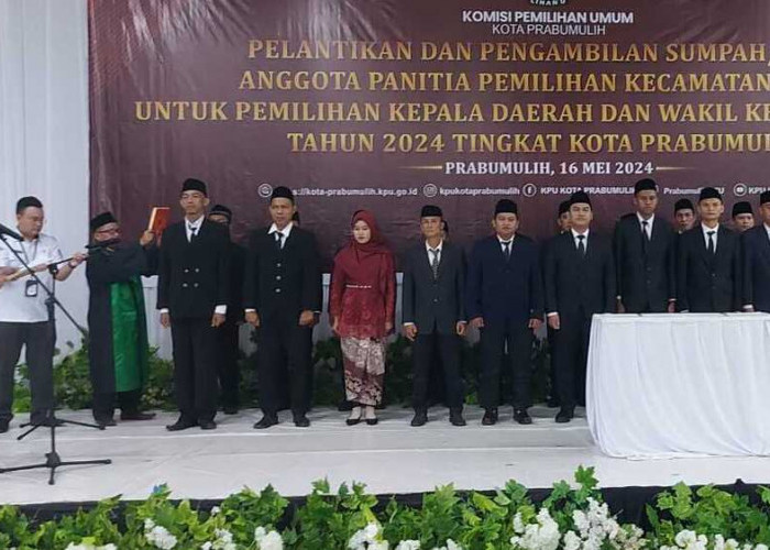 PPK se Kota Prabumulih Resmi Dilantik, Pj Wako Prabumulih Ingatkan PPK Jalankan Tugas Sesuai Aturan dan Netral