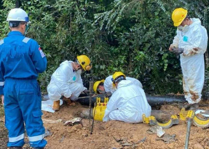 Kebocoran Pipa milik di PALI hingga mengalir ke aliran sungai Dua Ini Jawaban PT Medco E&P