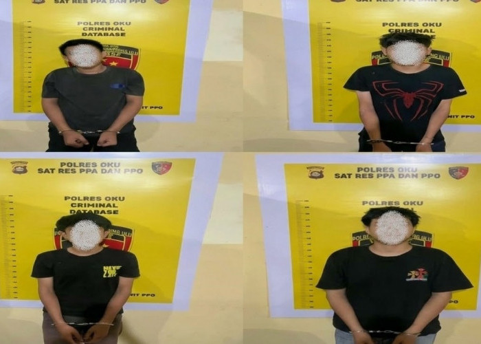 Polres OKU Ringkus 4 Pemuda Pelaku Pengeroyokan Anak di Bawah Umur di SPBU Bakung