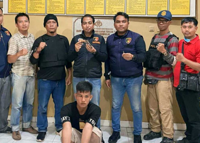 Kedapatan Bawa Senpi Rakitan, Pria Asal Lubai Ditangkap Tim Macan Polsek RKT