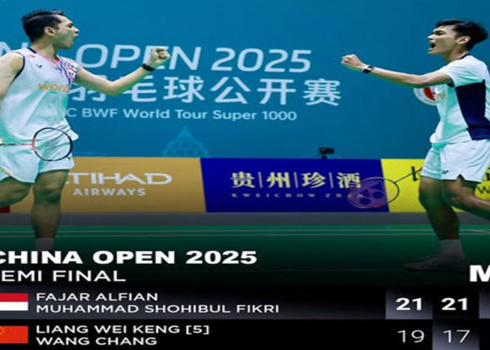 Fajar/Fikri Tembus Final China Open 2025 Usai Kalahkan Ganda Tuan Rumah, Tantang Wakil Malaysia