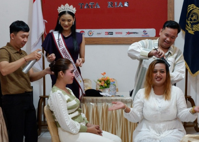 Finalis Puteri Indonesia 2024 Ananda Papat Oktariza Berikan Motivasi dan Pelatihan Hair Do kepada WBP di Lapas