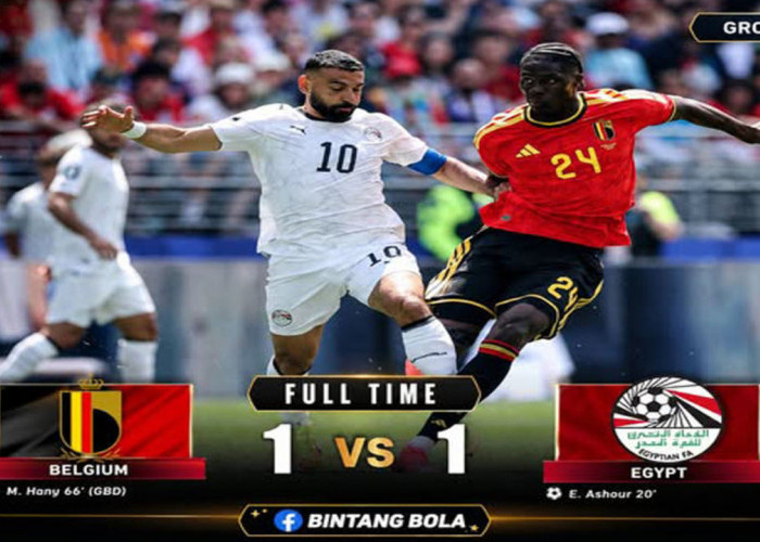 Hasil Grup G Piala Dunia 2026: Drama Sengit Belgia vs Mesir Berakhir 1-1.