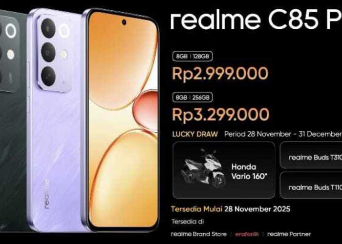 Realme C85 Hadir dengan 7000mAh Titan Battery: Smartphone Tangguh dengan Daya Super Besar di Kelasnya
