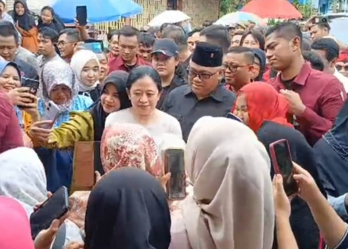 Puan Maharani Pulang Kampung Disambut Ribuan Warga Tanjung Raman