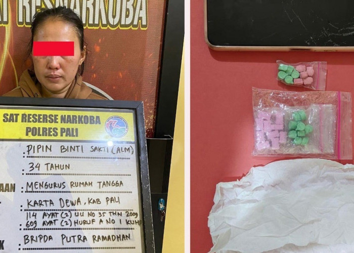 Mama Muda Pengecer Ineks di Talang Ubi Tertangkap, Barang Bukti Disita Sebanyak 30 Butir