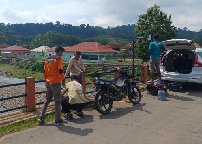 BPBD OKU Tambah Alat Pendeteksi Banjir di Sungai Lengkiti