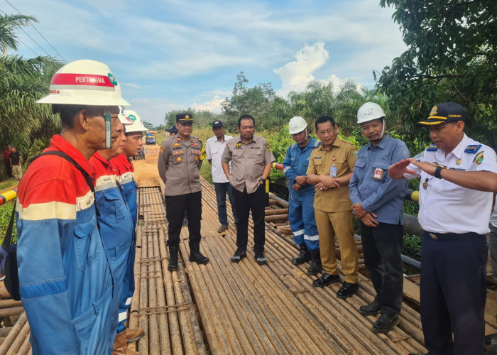 Jembatan Penghubung Kabupaten Musi Rawas - Kabupaten Pali Dipebaiki untuk Arus Mudik