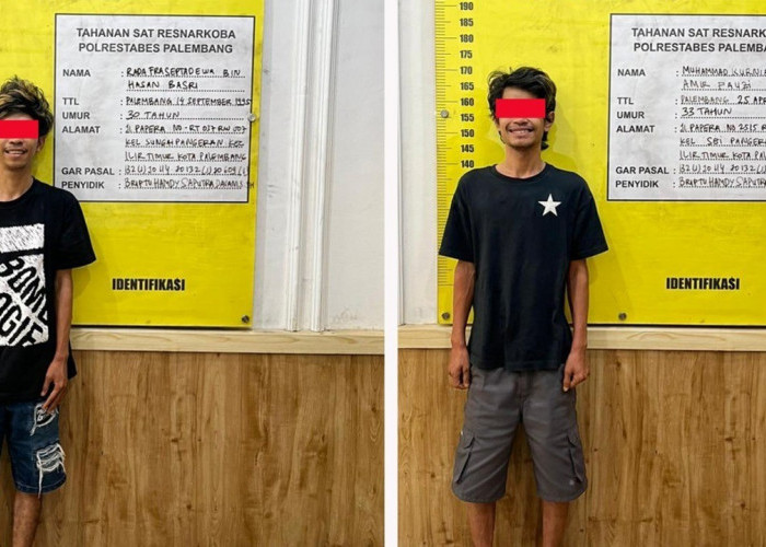 Kost Demang Lebar Daun Digerebek, Dua Pengecer Sabu Diamankan, Disita 5,16 Gram 