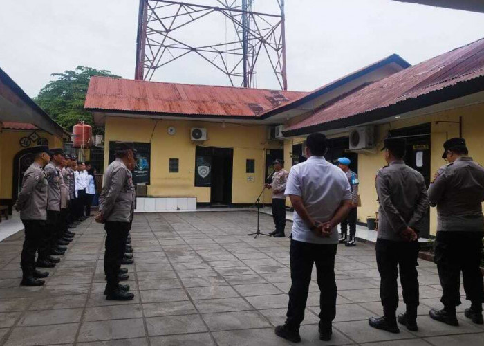 Ingatkan Anggota, Kapolsek Indralaya: Pelayanan Yang Baik Dimulai Dari Sikap dan Etika