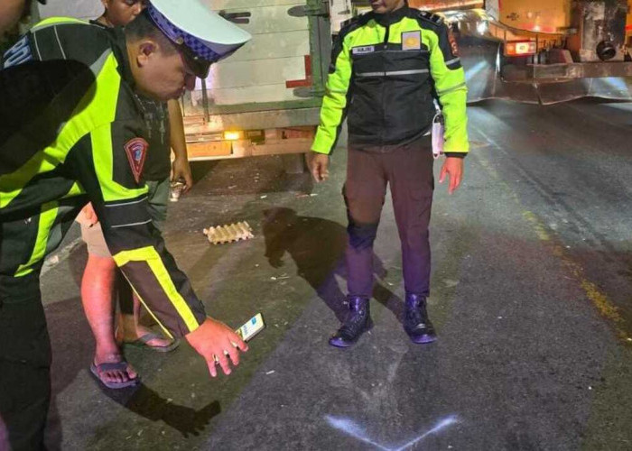 Pelajar di Ogan Ilir Tewas Usai Tabrakan dengan Truk Box di Jalintim Desa Pinang Mas