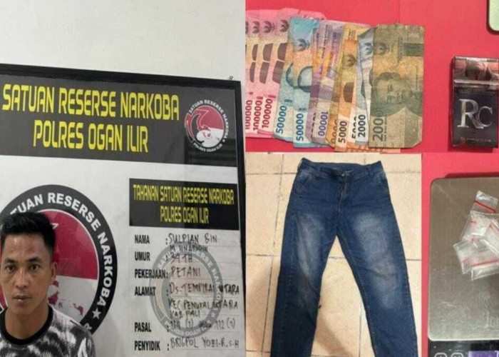 Pria Asal Pali Ditangkap Polisi Karena Edarkan Sabu di Muara Kuang Ogan Ilir