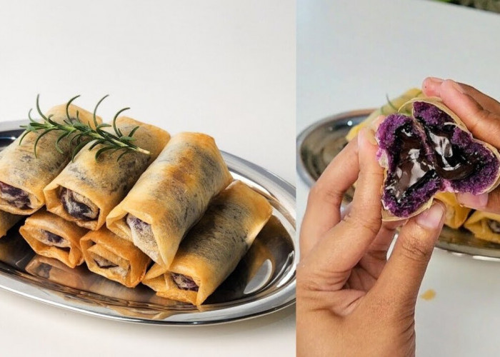 Lumpia Ubi Ungu Coklat Lumer, Inovasi Camilan Manis yang Menggoda Selera