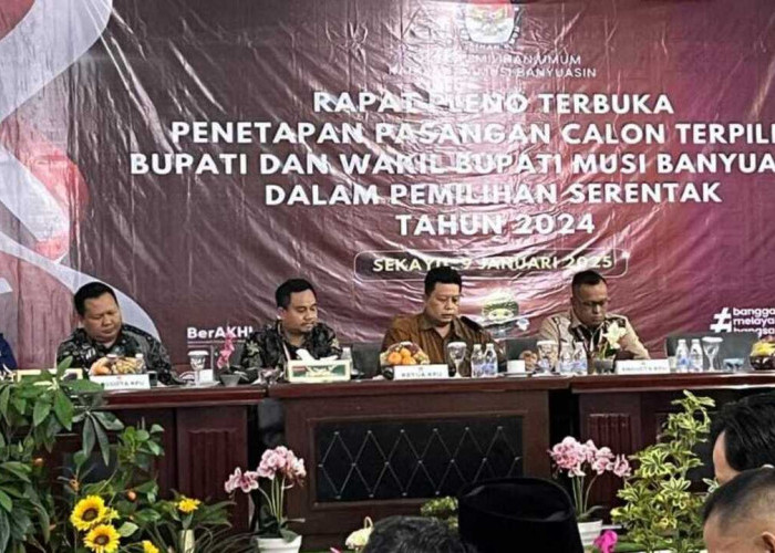 KPU Muba Resmi Tetapakan Toha- Rohman Bupati dan Wakil Bupati Terpilih 2025-2030.