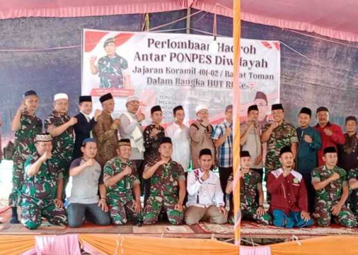 Meriahkan HUT RI ke-78 Koramil 401-02/Babat Toman Gelar Lomba Hadroh Antar Pondok Pesantren