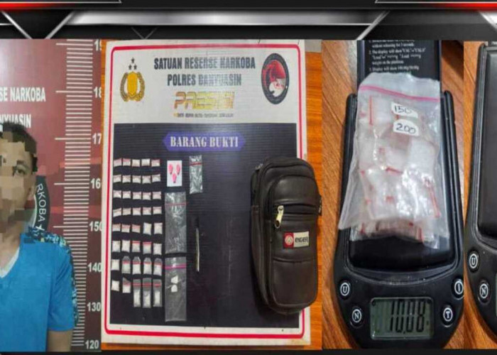 Satresnarkoba Polres Banyuasin Ringkus Pengedar Narkotika di Muara Telang