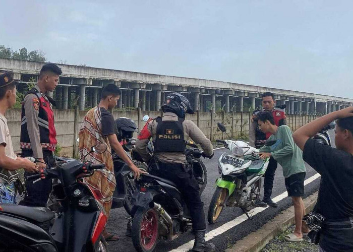 Cegah Balap Liar di Bulan Ramadhan, Sat Samapta Polres Ogan Ilir Amankan Tiga Sepeda Motor